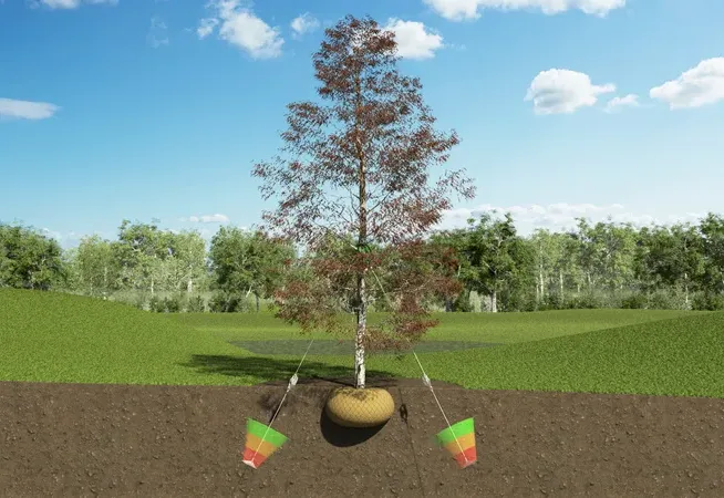 Reliable Trunk Support Where Rootball Anchoring Is Not Viable